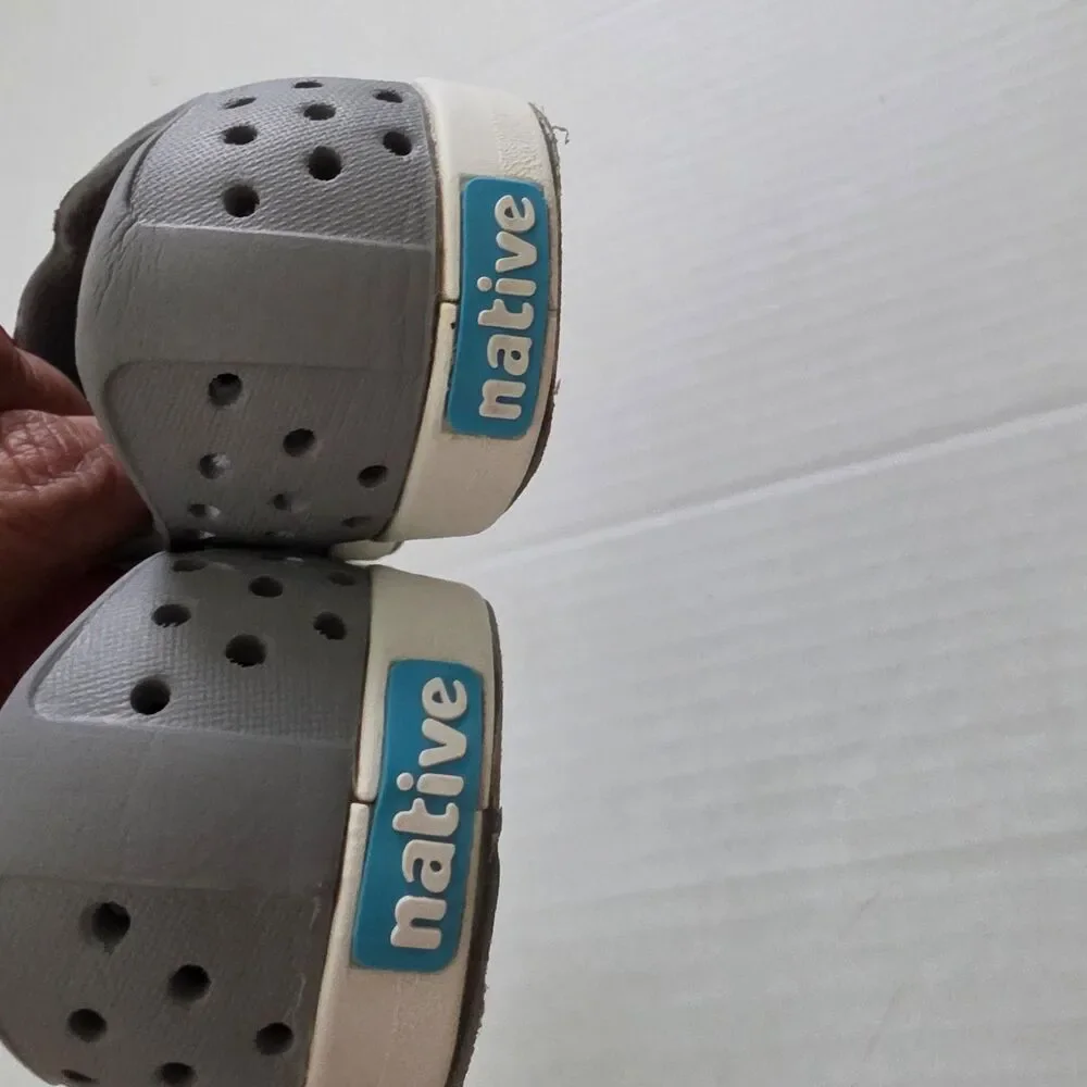 Native Jefferson Slip On Kids Water Shoes Gray  Size C6 Lightweight Comfortable